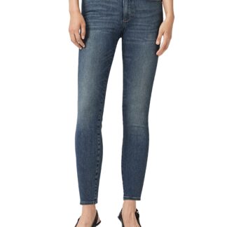 Allsaints Miller Size Me Mid Rise Skinny Jeans in Washed Indigo