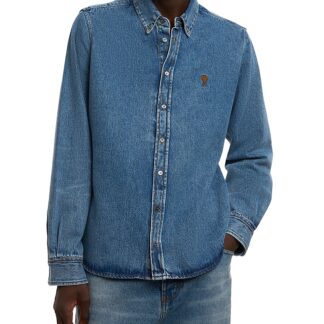 Ami Denim Button Down Shirt