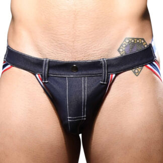 Andrew Christian Almost Naked Stretch Denim Jock - Indigo Blue