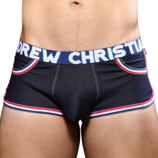 Andrew Christian Almost Naked Stretch Denim Pockets Trunks - Indi