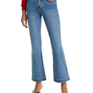 Aqua High Rise Mini Flare Bootcut Jeans in Indigo - Exclusive