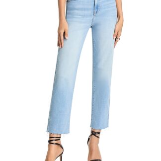 Aqua High Rise Straight Jeans - Exclusive