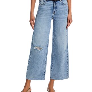 Aqua High Rise Wide Leg Jeans in Medium Wash - Exclusive