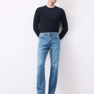 Autograph Straight Fit Italian Soft Touch Jeans Medium Blue