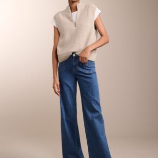 BAUKJEN High Waisted Wide Leg Jeans Indigo