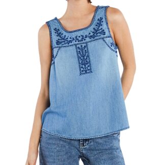 Billy T Floral Embroidery Tank Top