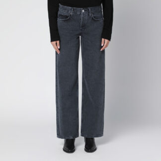 Black faded-effect jeans