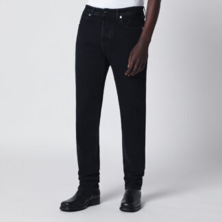 Black slim-fit jeans