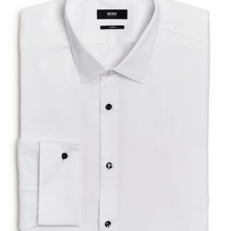 Boss Jasper Pique Slim Fit Tuxedo Shirt