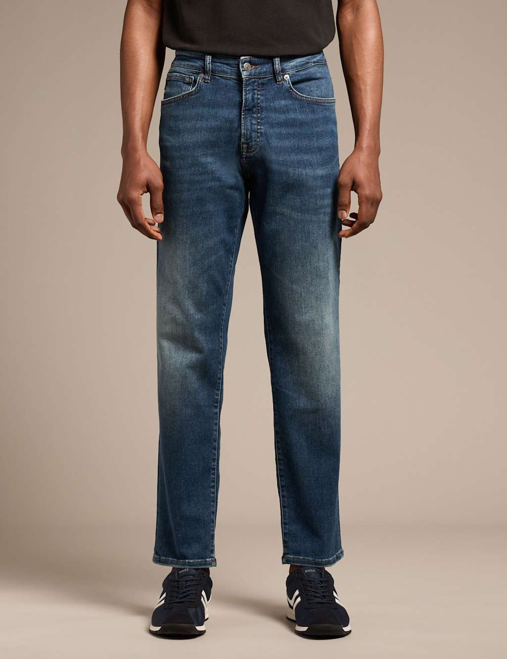 Boss Regular Fit Jeans Navy