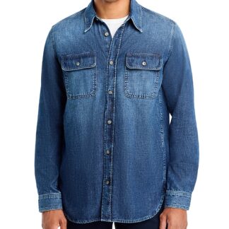 Boss x Beckham Denim Regular Fit Button Down Shirt