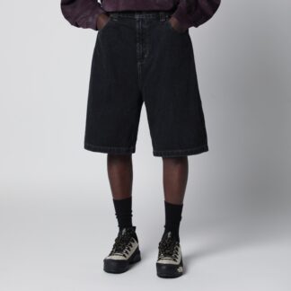 Brandon loose-fit low-rise denim shorts in black