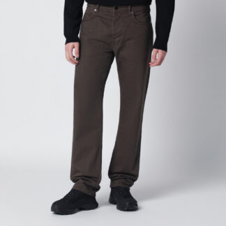 Brown regular-fit jeans