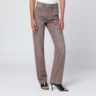 Brown straight jeans