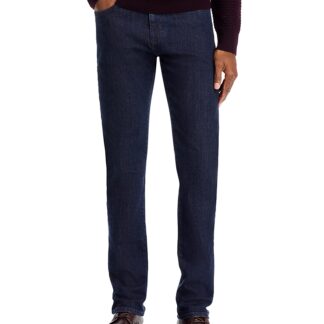 Canali Stretch Regular Fit Jeans in Dark Blue