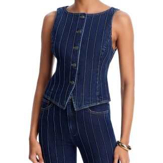 Cinq a Sept Denim Pintuck Camen Vest