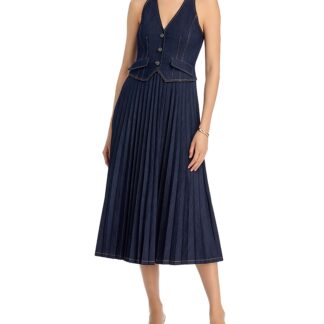 Cinq a Sept Esther Sleeveless Denim Midi Dress