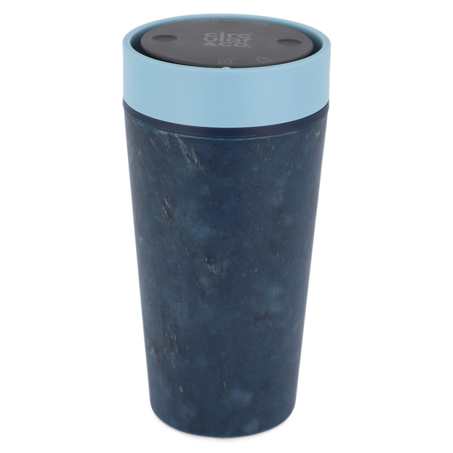 Circular & Co Recycled Fabric Reusable Coffee Cup - Stonewash Blue - 12oz