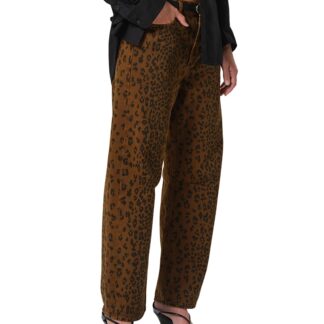 Citizens of Humanity Miro Relaxed Tapered Jeans in Sepia Cheetah