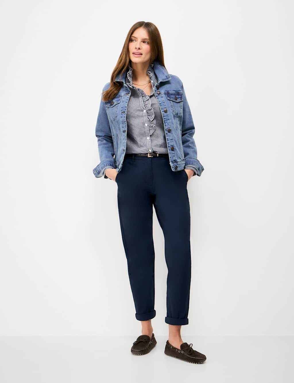 Crew Clothing Cotton Rich Denim Western Jacket Light Blue