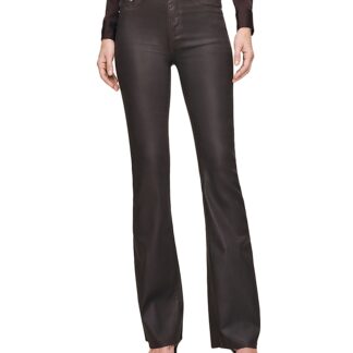 DL1961 Bridget Boot High Rise Instasculpt Coated Jeans in Chocolate