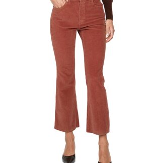 DL1961 Bridget Boot High Rise Instasculpt Corduroy Crop Jeans in Terracotta