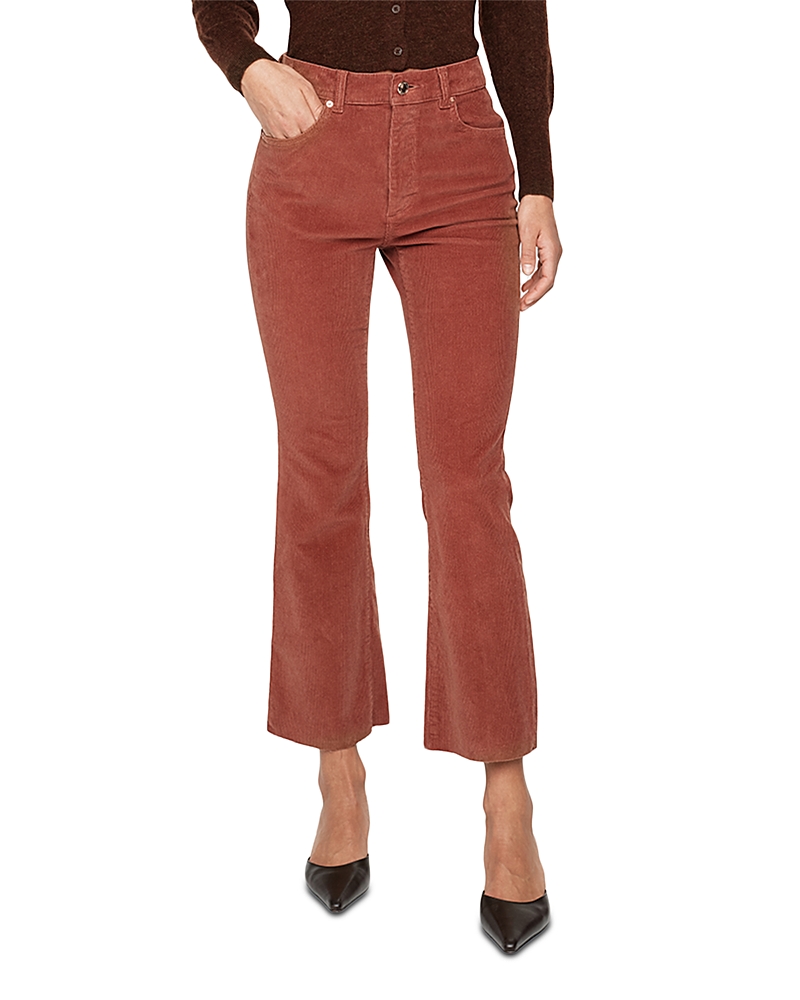 DL1961 Bridget Boot High Rise Instasculpt Corduroy Crop Jeans in Terracotta