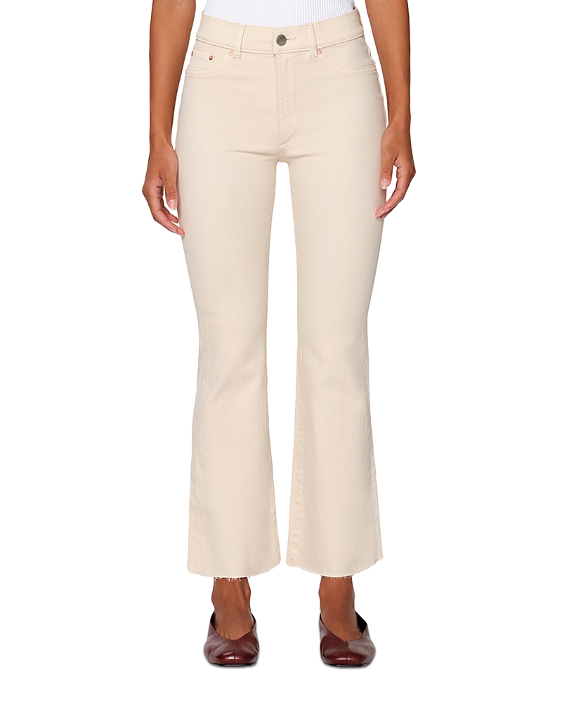DL1961 Bridget Bootcut High Rise Instasculpt Crop Jeans in Flax