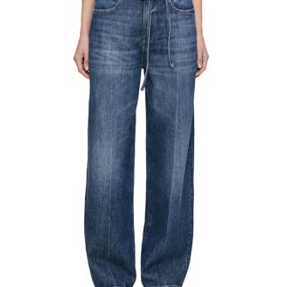 DL1961 Casie Aura Mid Rise Wide Leg Jeans in Space Blue