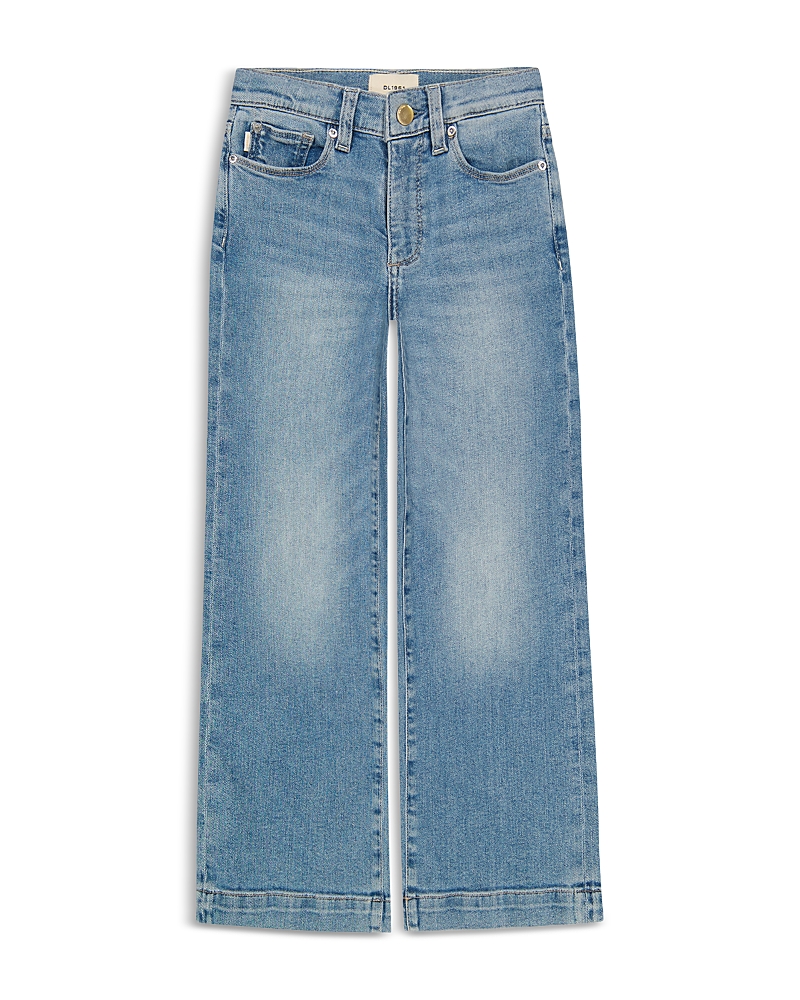 DL1961 Girls' Lily High Rise Wide Leg Jeans in Ravello - Big Kid