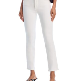 DL1961 Mara Straight Mid Rise Instasculpt Ankle Jeans in White
