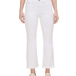 DL1961 Petite Bridget Crop Instasculpt High Rise Bootcut Jeans in White