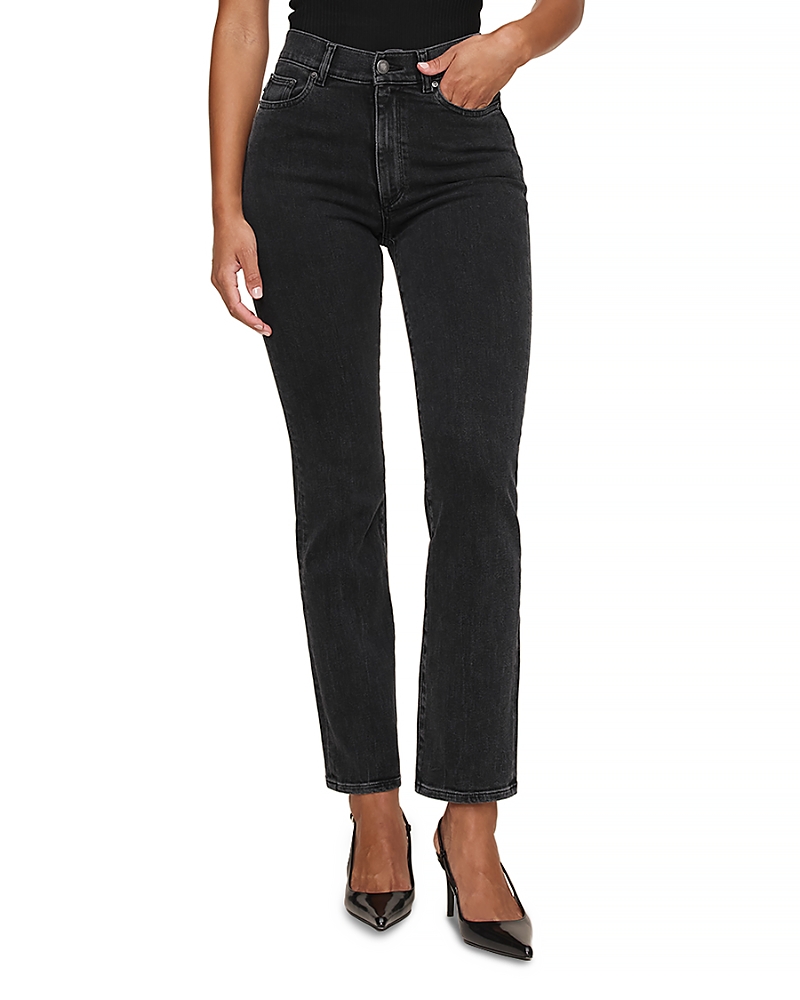 DL1961 Petite Halle High Rise Instasculpt Straight Jeans in Nightshade