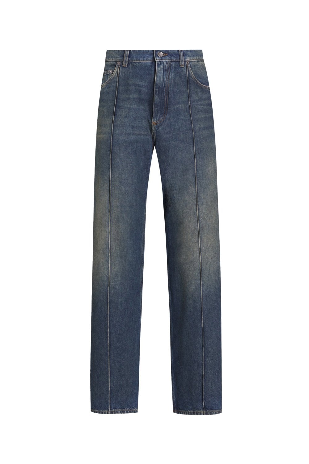 DOLCE & GABBANA VINTAGE DENIM PLAQUE JEANS Size: 50, colour: BLUE