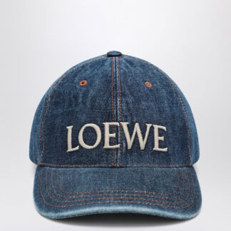 Denim baseball cap with logo
