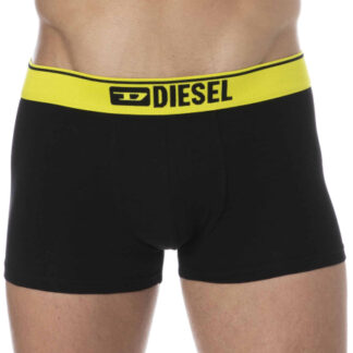Diesel Denim Division Cotton Boxer Briefs - Black - Yellow