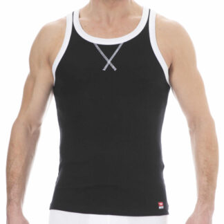 Diesel Rib Cotton Tank Top - Black