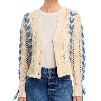 Driftwood Braided Denim Button Front Sweater