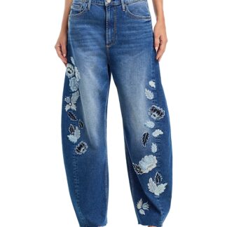 Driftwood Parker Barrel X Floral Foliage in Medium Wash