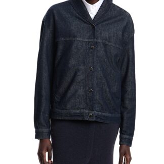 Emporio Armani Dark Denim Jacket with Rolled Collar