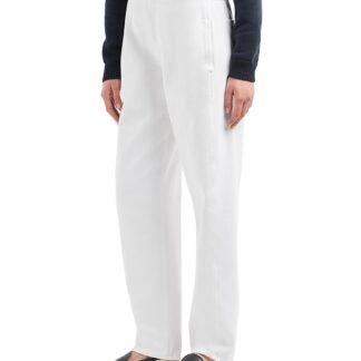 Emporio Armani Mid Rise Slim Barrel Leg Jeans in Solid White