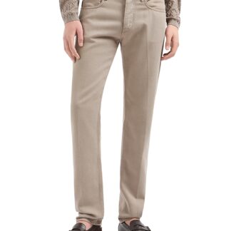 Emporio Armani Slim Fit Jeans in Light Beige