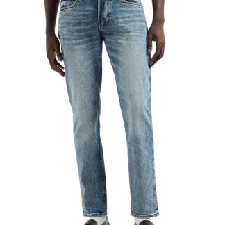 Emporio Armani Slim Fit Washed Jeans in Light Blue