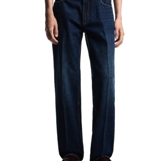Emporio Armani Straight Fit Jeans in Medium Blue