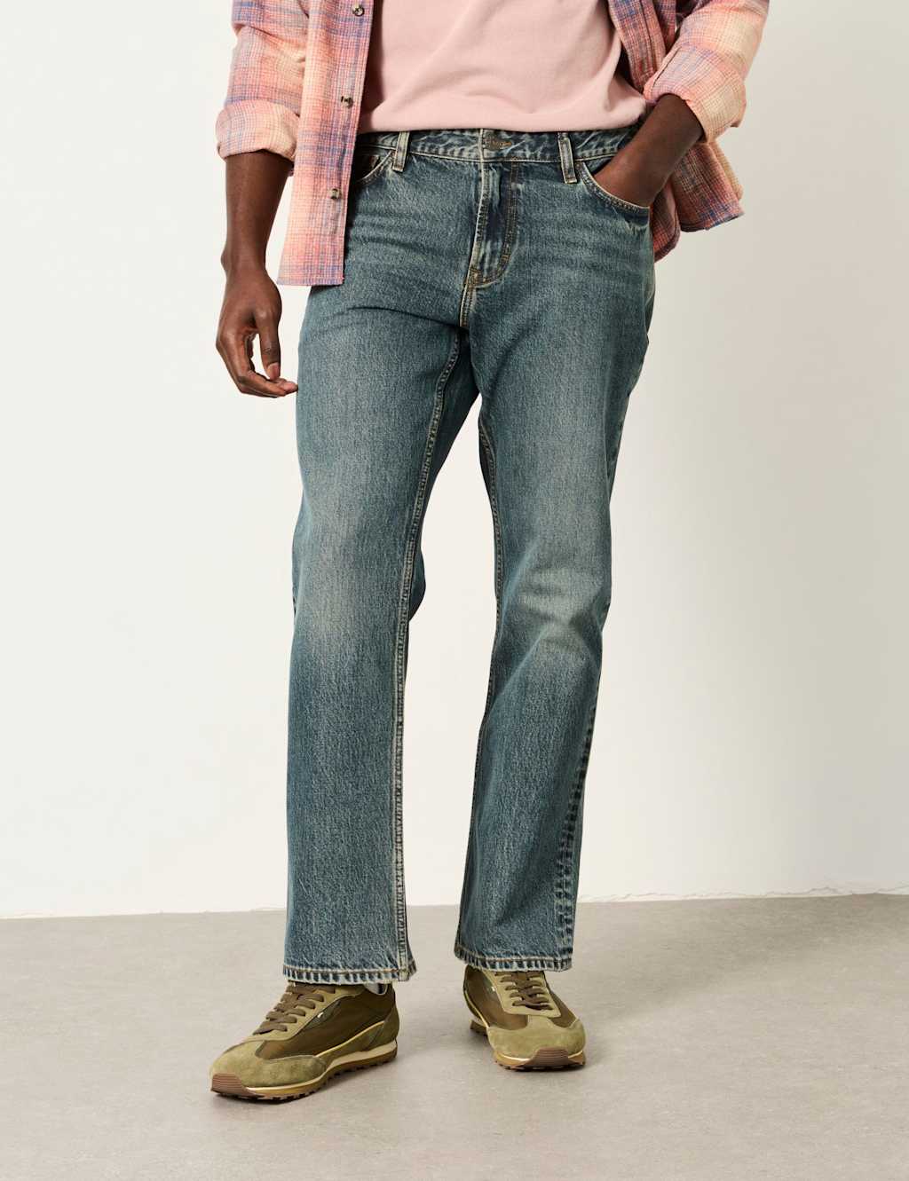 FatFace Straight Fit Pure Cotton 5 Pocket Jeans Denim