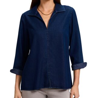 Foxcroft Agnes Denim Shirt