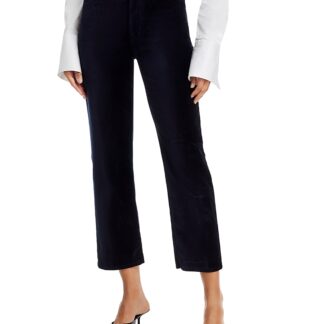 Frame Le Sleek Straight High Rise Jeans in Navy Velvet