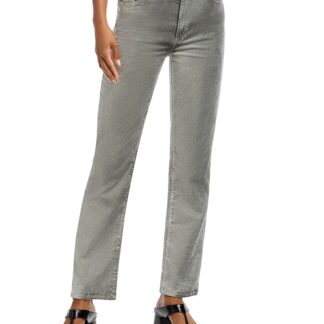Frame Le Sleek Straight Jeans in Oyster Velvet