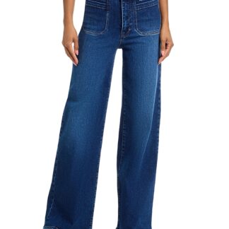 Frame Le Slim Palazzo Modernist High Rise Jeans in Savior
