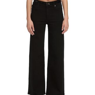 Frame Pixie Le Slim High Rise Palazzo Jeans in Black